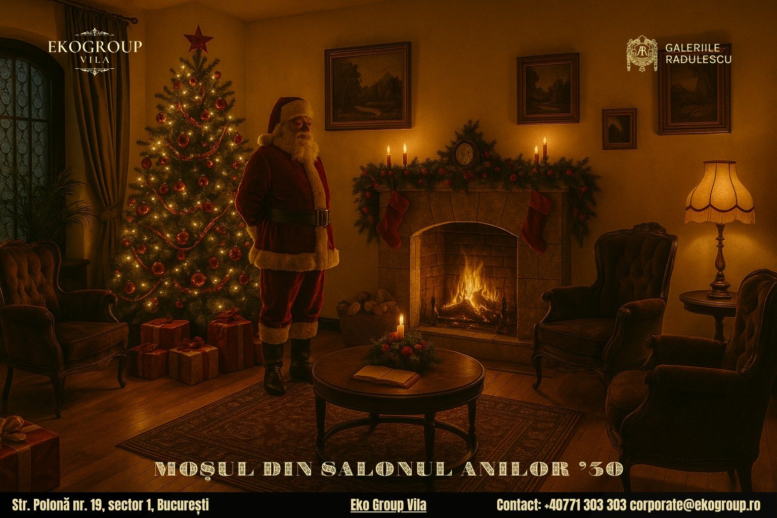 Legenda lui Moș Crăciun și farmecul Crăciunului anilor ’30 la Eko Group Vila 3 Legenda lui Moș Crăciun și farmecul Crăciunului anilor ’30 la Eko Group Vila